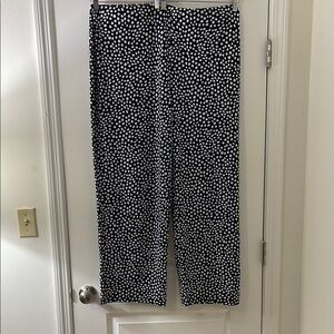 Alfani Navy and White Polka Dot Pants